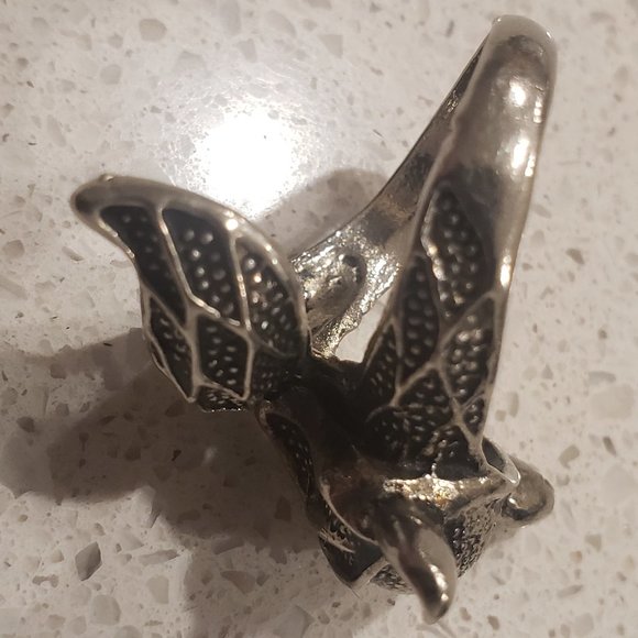 925 Sterling silver FOX ring size 10 - Picture 11 of 15